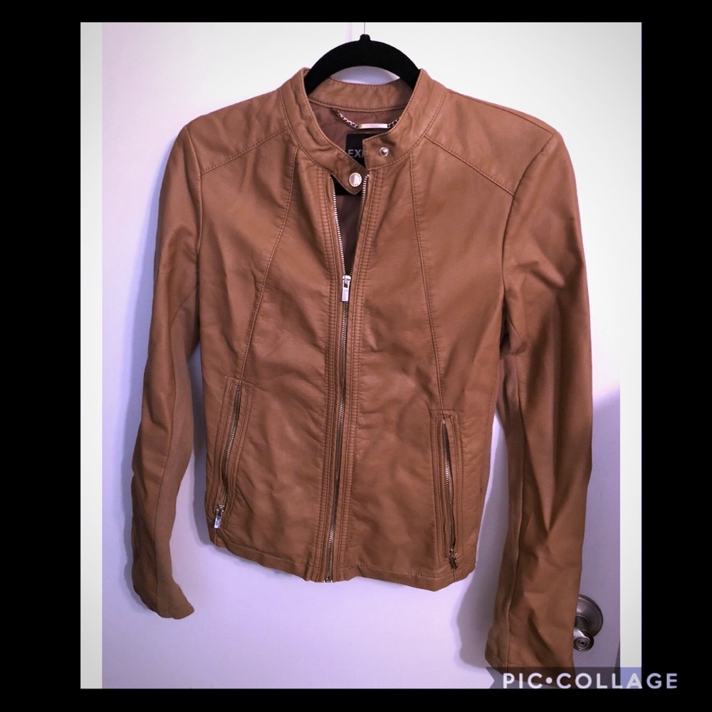 Express Camel colored Leather Jacket